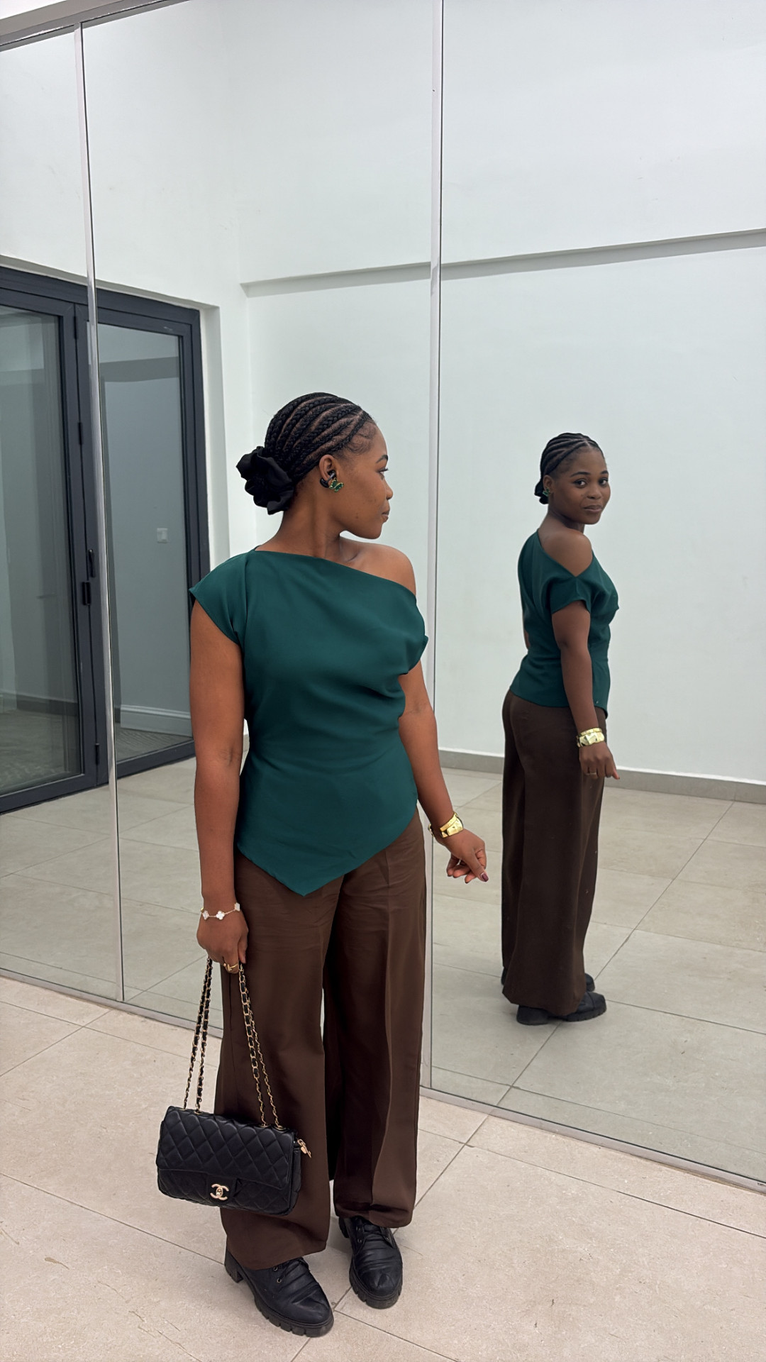 Emerald Asymmetric Top & Palazzo